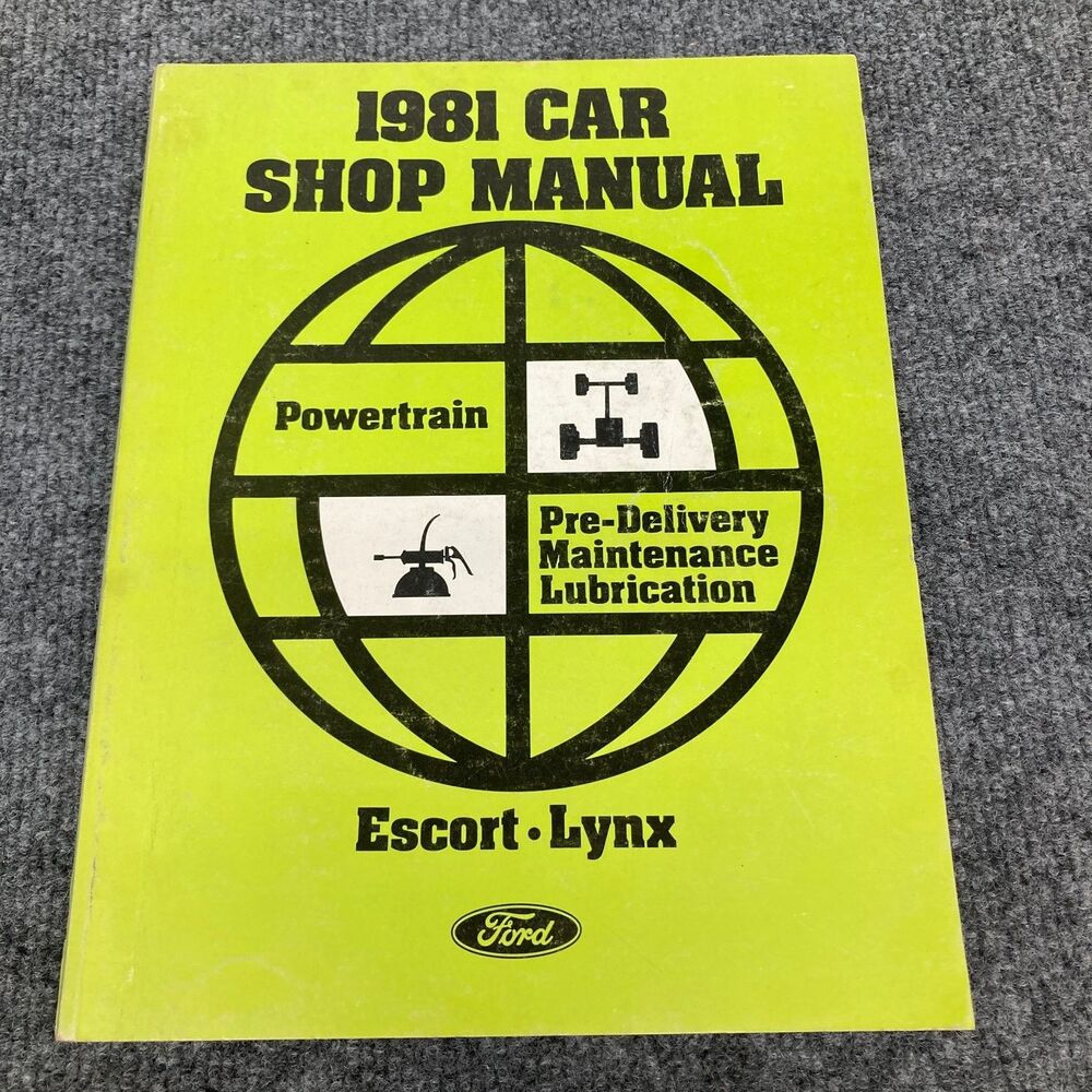 1981 Ford Escort Lynx Powertrain Pre-Delivery Shop Manual
